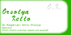 orsolya kello business card